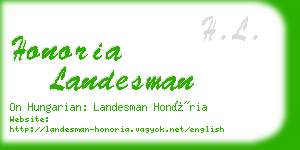 honoria landesman business card